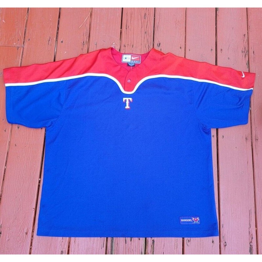 Texas Rangers NIKE Team Gear 2 Button Pullover Shirt Men's XXL